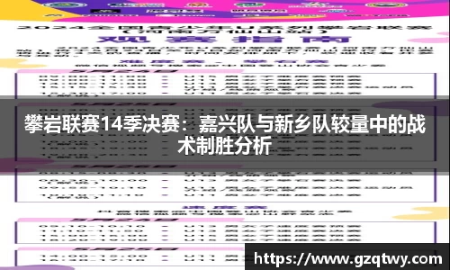 攀岩联赛14季决赛：嘉兴队与新乡队较量中的战术制胜分析